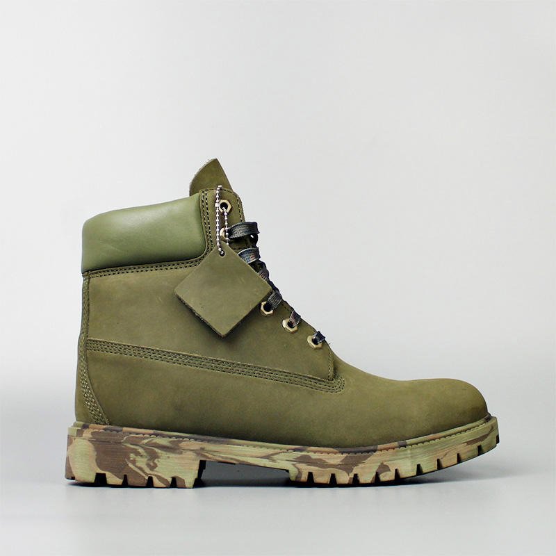 Extravagant Big yellow boots Outdoor waterproof green top layer cowhide work boots for Big yellow Men boot