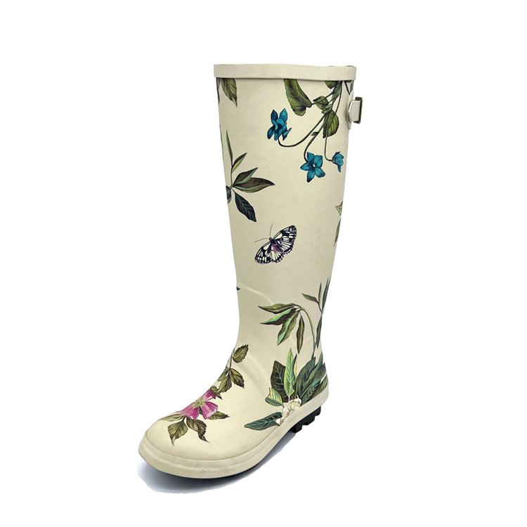 Factory Outlet Superior Custom Made Logo Size Ladies Gumboots Rubber Rain Boots