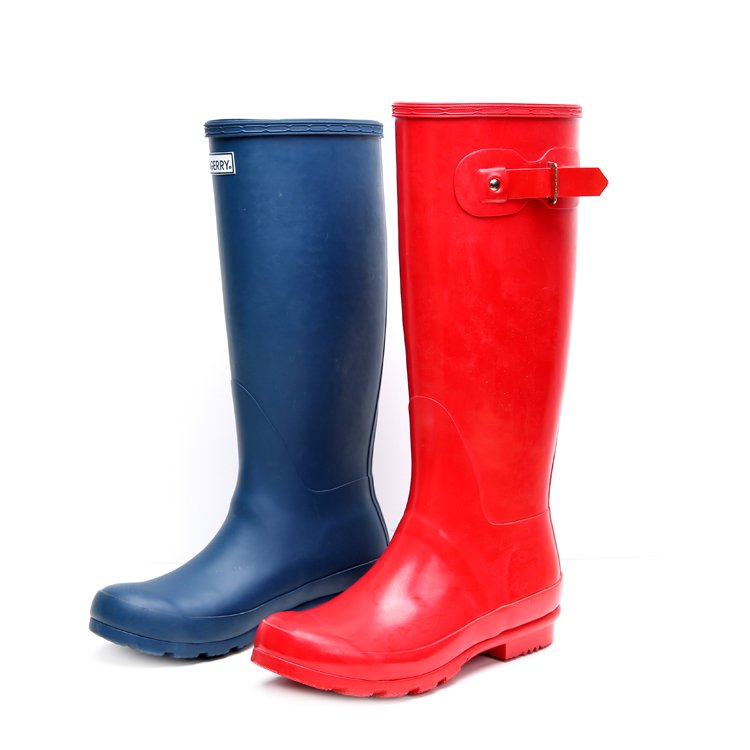 Factory Outlet Superior Custom Made Logo Size Ladies Gumboots Rubber Rain Boots