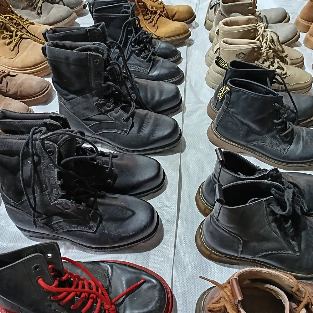 Used Grade A Mens Boots high heels Second Hand Men Leather Genuine Martin Boot Brand Original Casual Wholesale