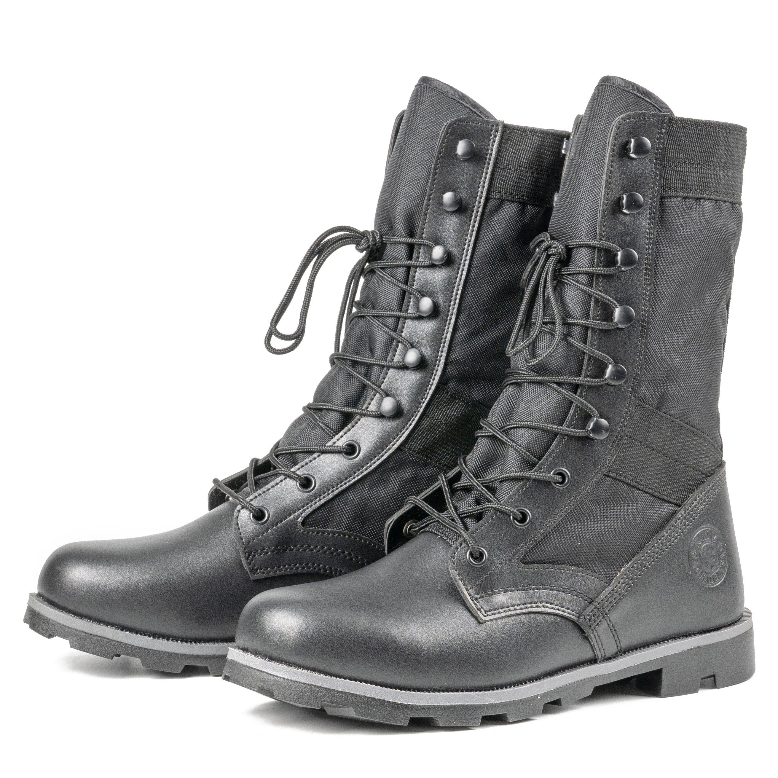 Ghana Jungle Tactical Black Full Grain Leather Training Hiking Strong Boots