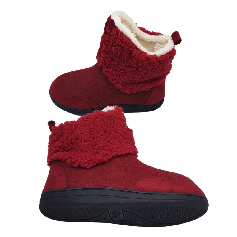 OEM hot selling custom logo Women's Comfort winter snow Warm home Ankle Knitted flet sherpa fleece indoor boots