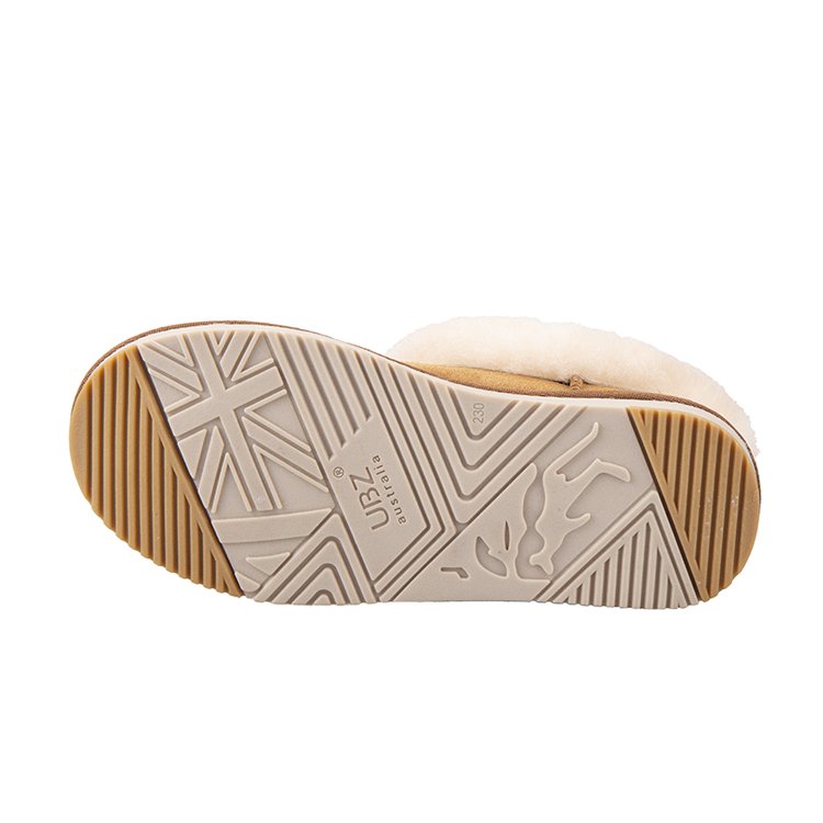 Free sample men women sheepskin collar faux fur lining suede soft warm winter slipper boots shoes