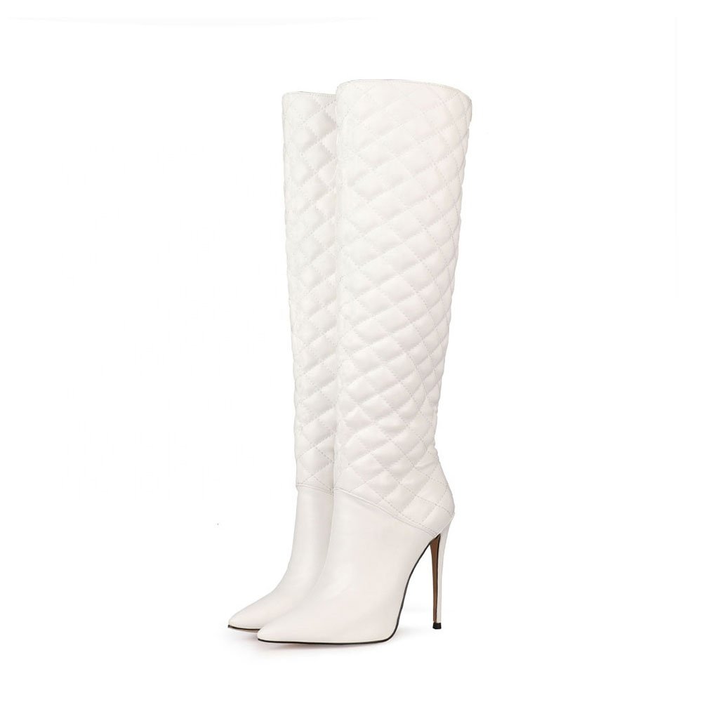 Custom Made New Design Pointed Toe Stiletto High Boots Women Super High Heel Knee Boots
