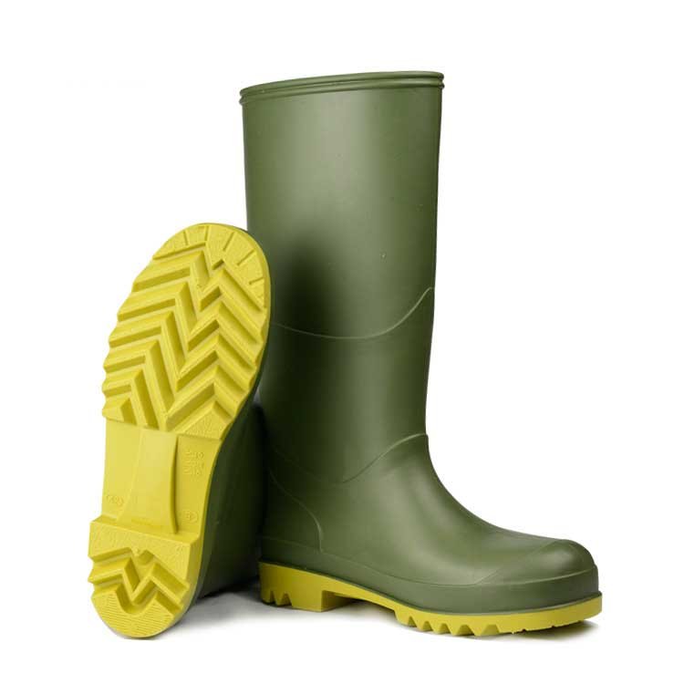 Men PVC high tube oil resistant acid and alkali resistant safety gumboots wear resistant rain boots