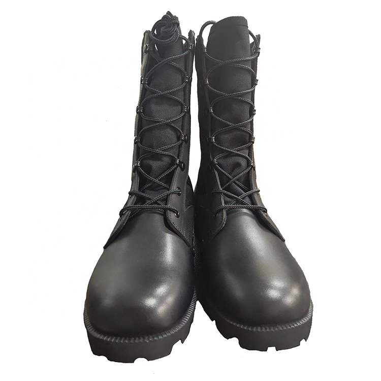 Black Anti-puncture Panama Genuine Leather 1000D Nylon Boots