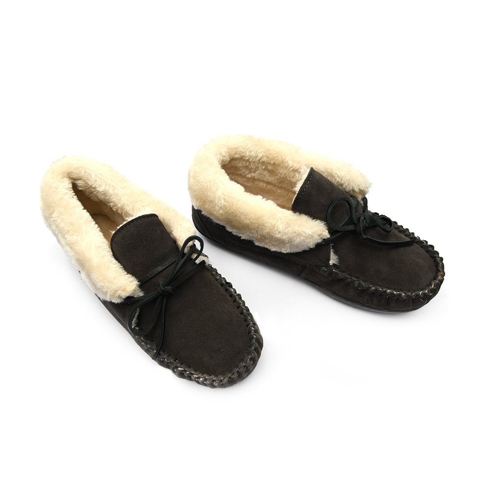 Winter Warm sheepskin Fur beaded boots genuine leather shoes women footwear mocasines flat boots