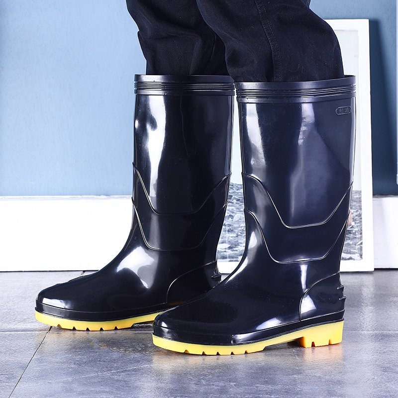 Portable Yellow Sole Rain Boots Real Exquisite High Elasticity Rain Boots Men's Professional Rain Shoes