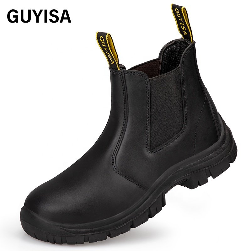 GUYISA Factory direct safety boots can be customized wear resistant solid soles steel toe high protective work boot