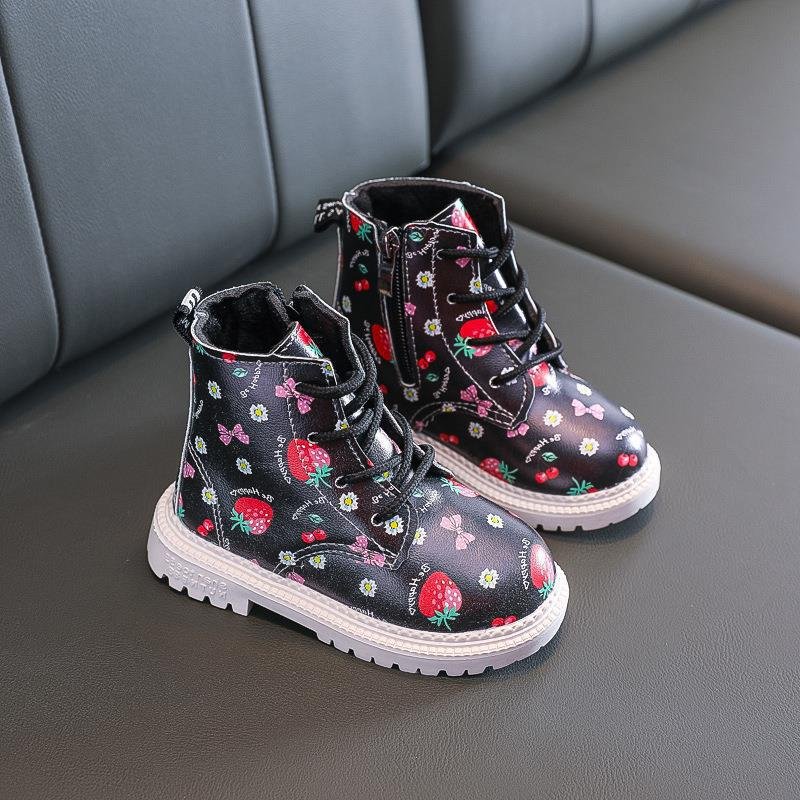 2022 Fall and Winter Boots for Kids Girls Fashion Trend Kids Leather Boots Cartoon Desgin with Girls Boots Kids Children
