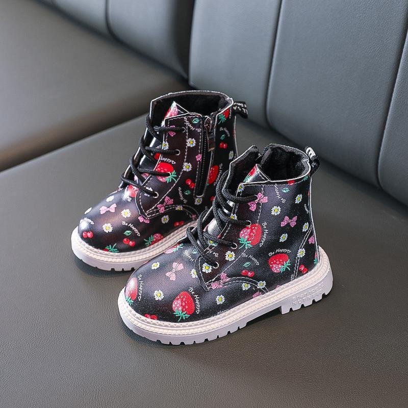 2022 Fall and Winter Boots for Kids Girls Fashion Trend Kids Leather Boots Cartoon Desgin with Girls Boots Kids Children