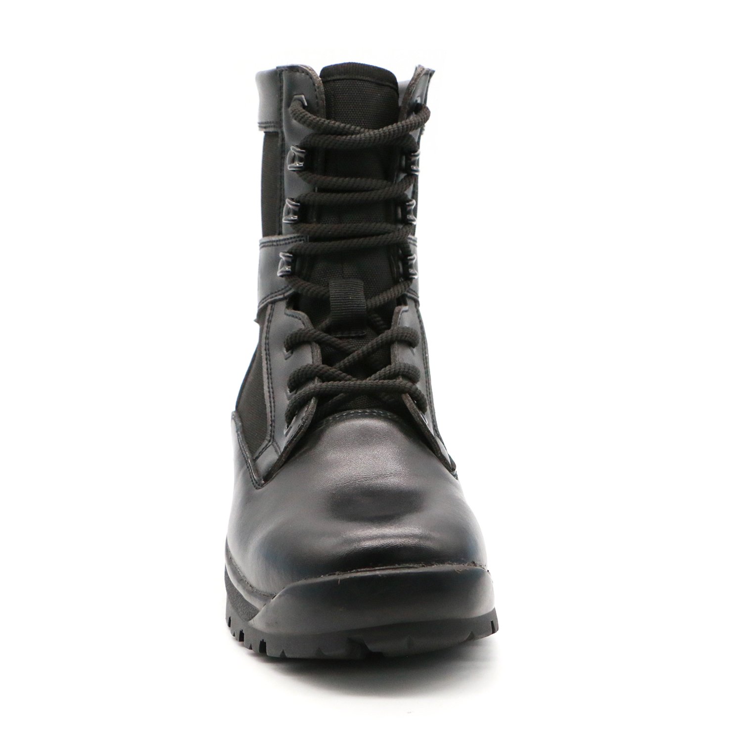 ENTE SAFETY Black Corrected grain Leather Steel Toe Industrial Safety Shoes Work Boots