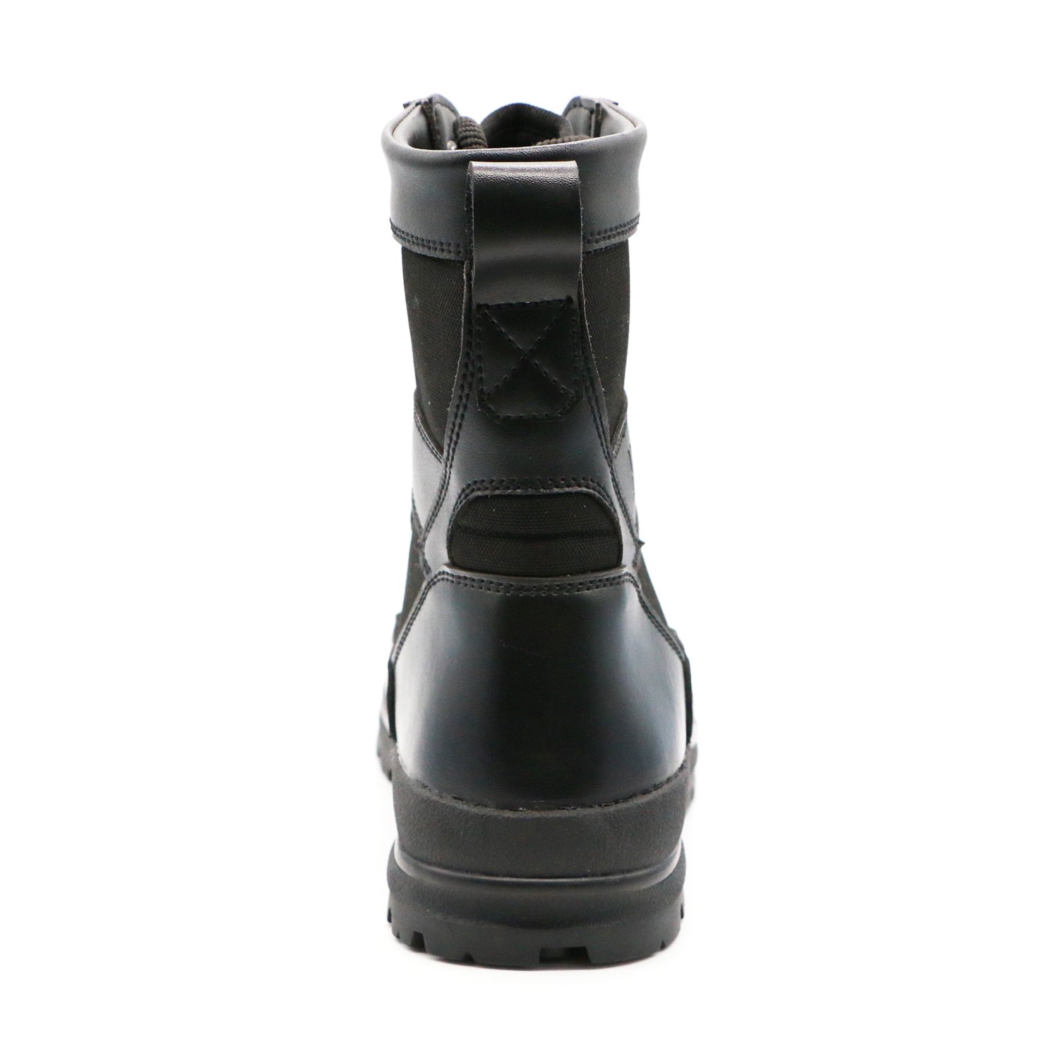 ENTE SAFETY Black Corrected grain Leather Steel Toe Industrial Safety Shoes Work Boots