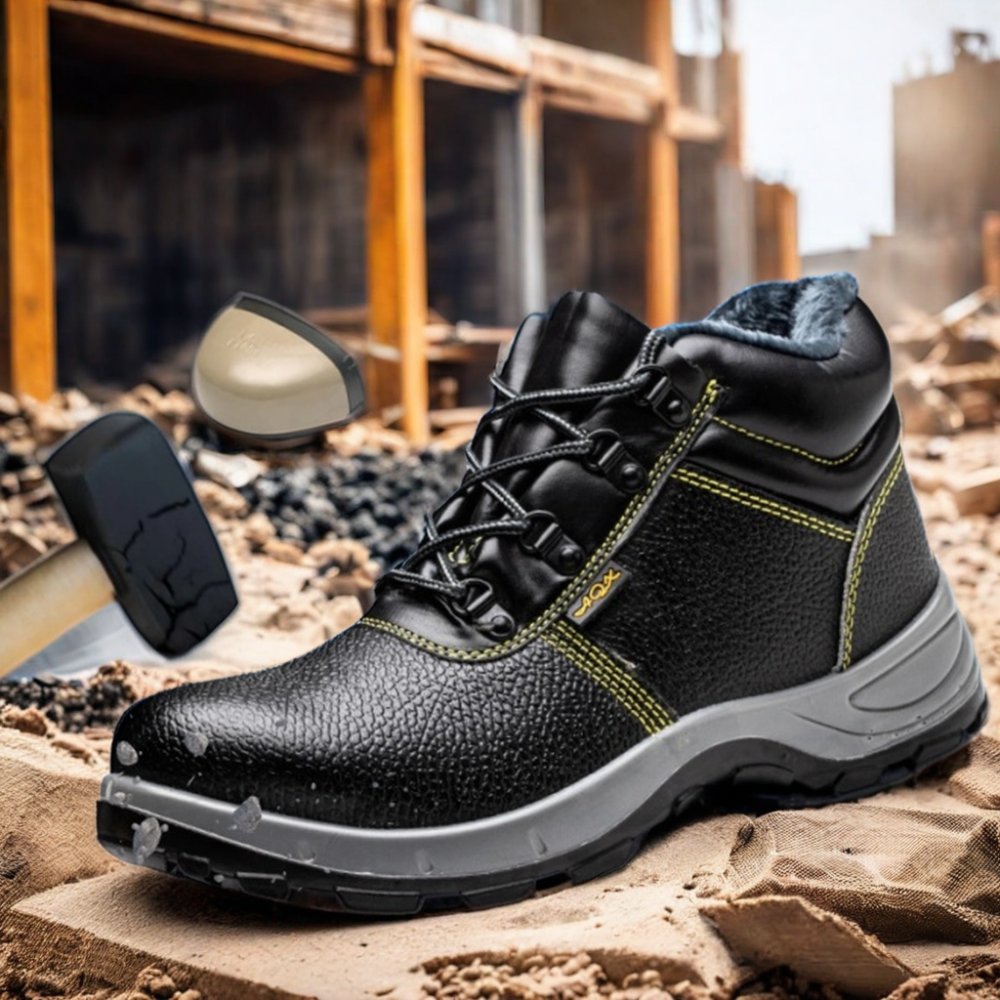 Men's Anti-Scratch Anti-Puncture Work Boots High Top Winter Indestructible Anti-Static Safety Shoes with Steel Toe Summer Season