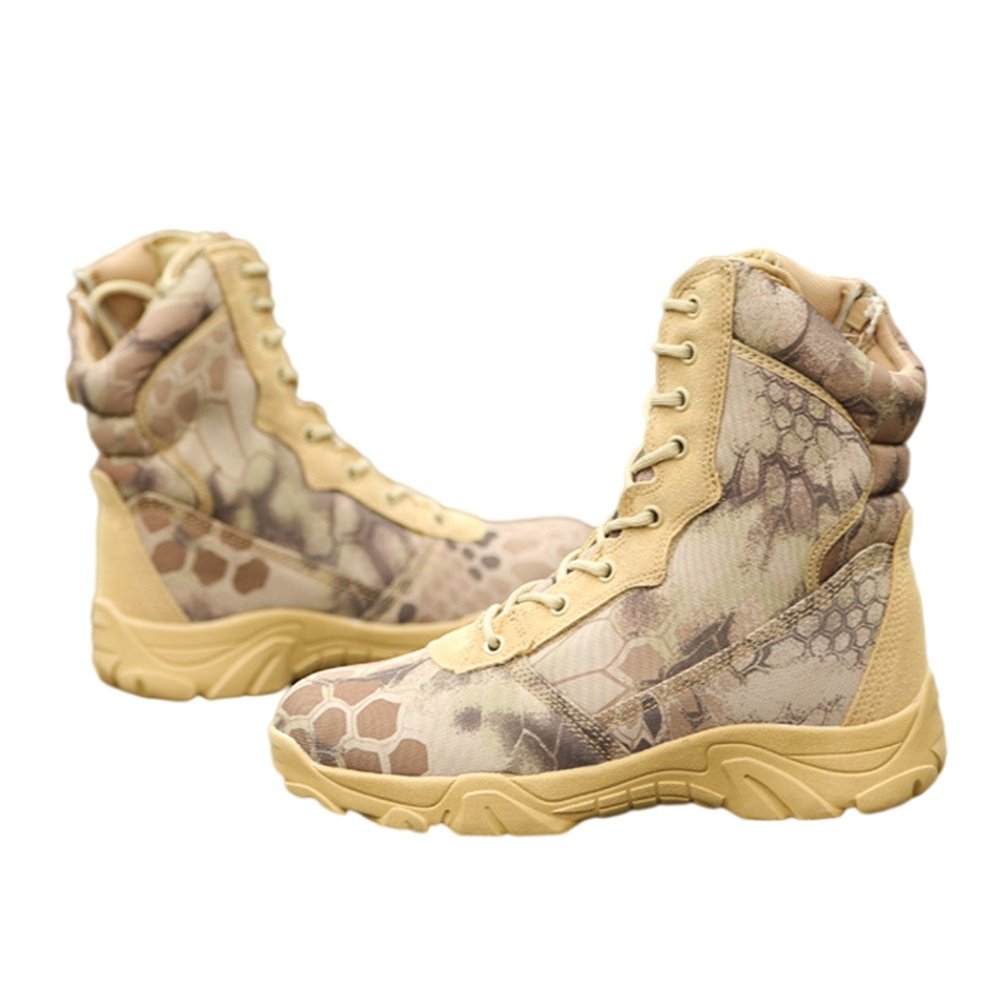 Double Safe Bottes Tactiques Camouflage Waterproof Cowhide Grain Leather Jungle Strong Ankle Combat Tactical Boots For men