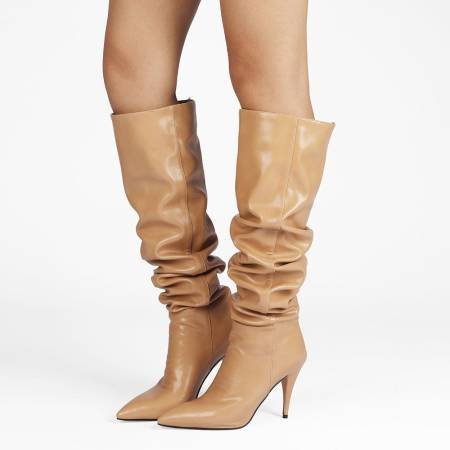 2024 Winter Women Uggh Boots Tapered Heel Pile Boots for Women Boots Women Shoes Super Soft Fabric PU Rubber Solid OEM/ODM