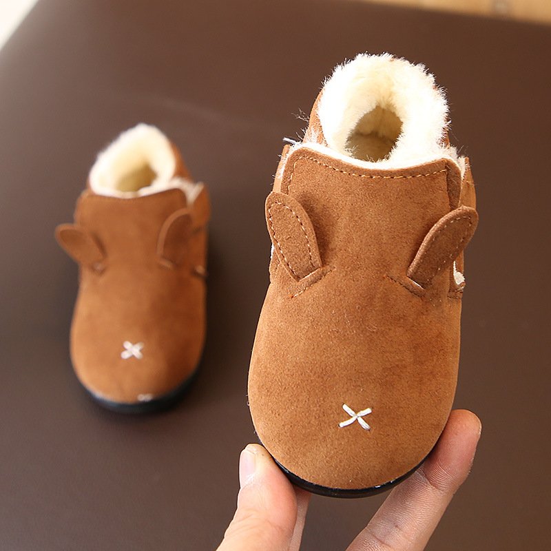Hao Baby Children Warm Boots Kids With Plush And Non-slip Toddler Boots