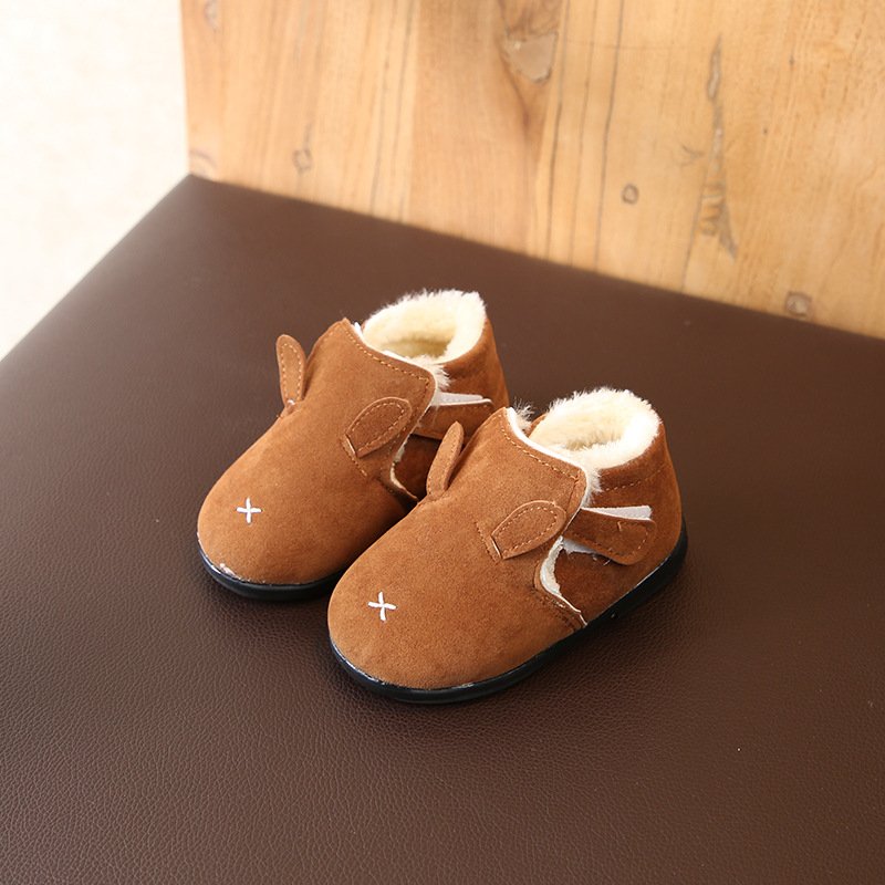 Hao Baby Children Warm Boots Kids With Plush And Non-slip Toddler Boots