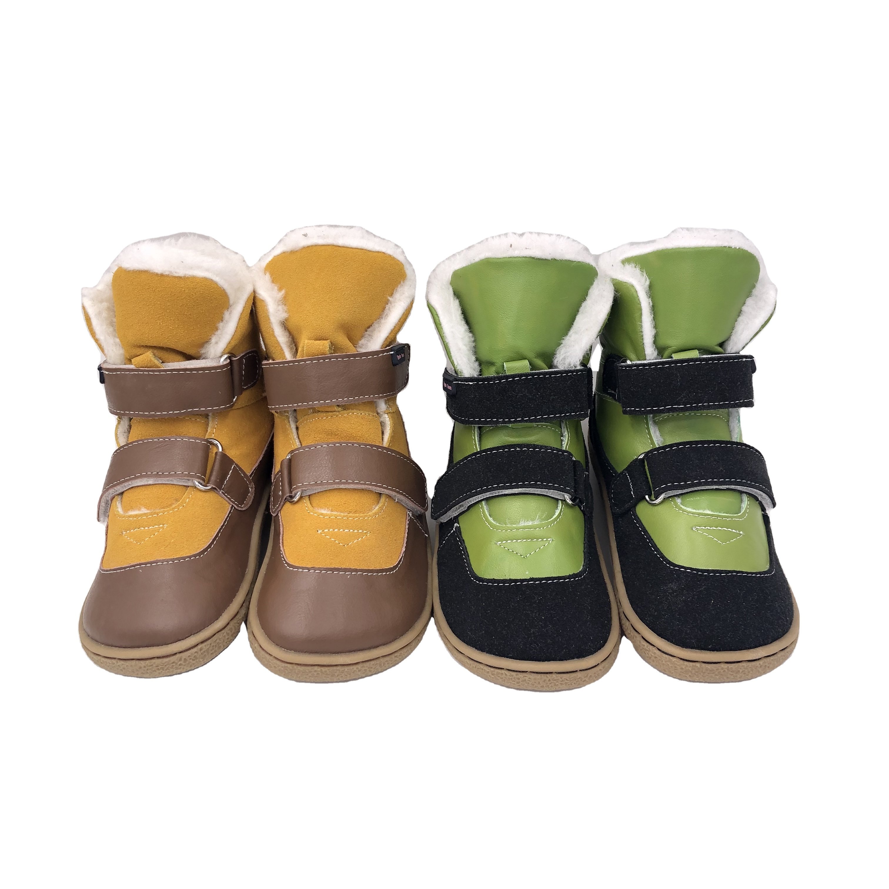 TipsieToes manufacturer stock low price real leather super soft stylish western flat fur boots for little boy girl kids teenage