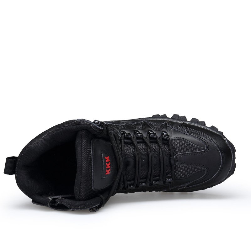 Waterproof Hiking Boots Side Zipper Safety Shoes Anti-Kick Toe Work Boots