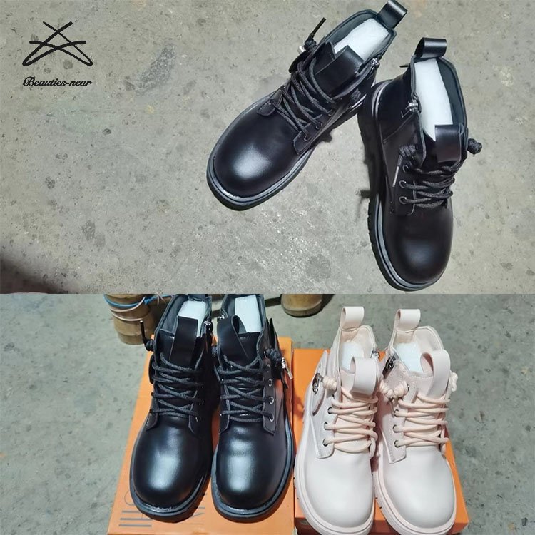 Wholesale Children's Kids Boots Girls Comfortable Ankle Boots British Style Soft Sole Zip Children's Casual Shoes Boots