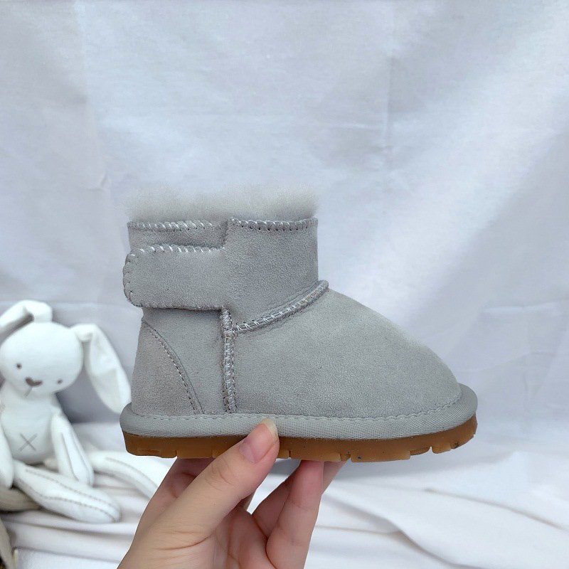 2024 Winter new high quality sheep fur integrated snow boots Luxury designer boys and girls warm shoes children's boots