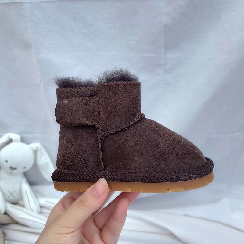 2024 Winter new high quality sheep fur integrated snow boots Luxury designer boys and girls warm shoes children's boots