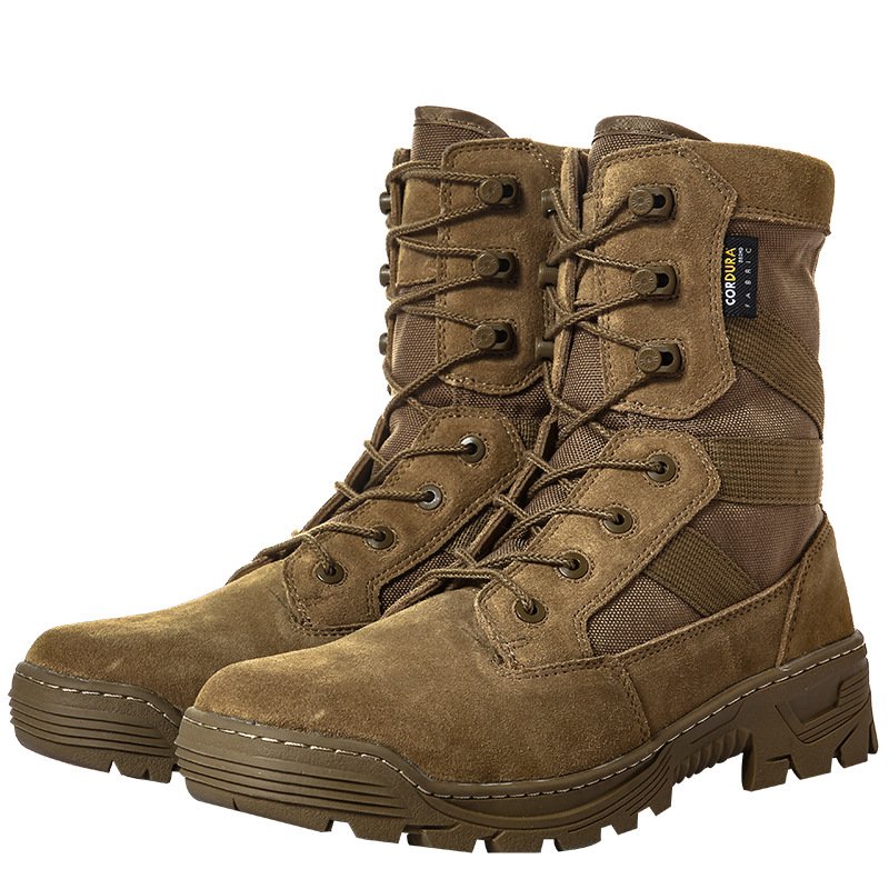 PTG Outdoor Hiking Shoes Desert Boots Men's Tactical Boots High-top Non-slip Anti-puncture 1000D Leather Combat High-top Boots