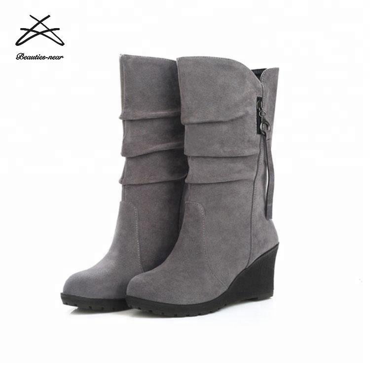 2018 hot sale mid heeled women ladies boots snow Winter Boot For Women
