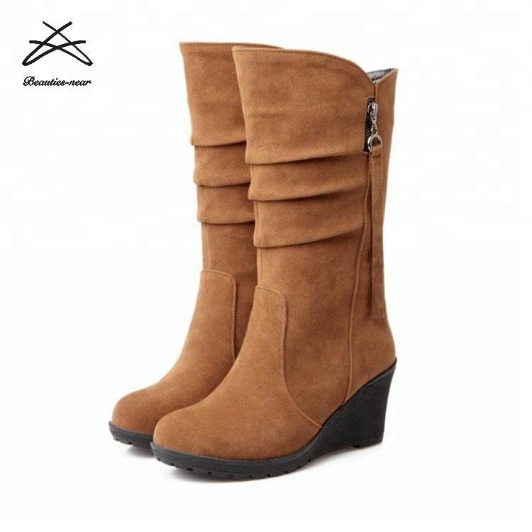2018 hot sale mid heeled women ladies boots snow Winter Boot For Women