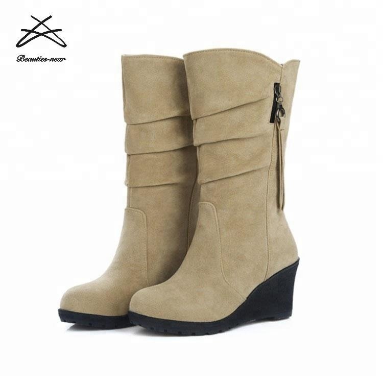 2018 hot sale mid heeled women ladies boots snow Winter Boot For Women