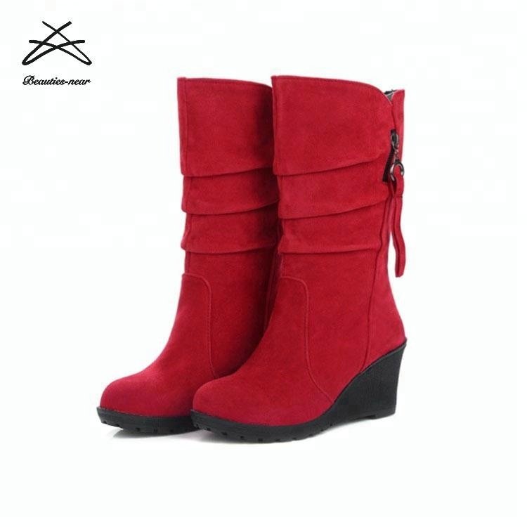 2018 hot sale mid heeled women ladies boots snow Winter Boot For Women