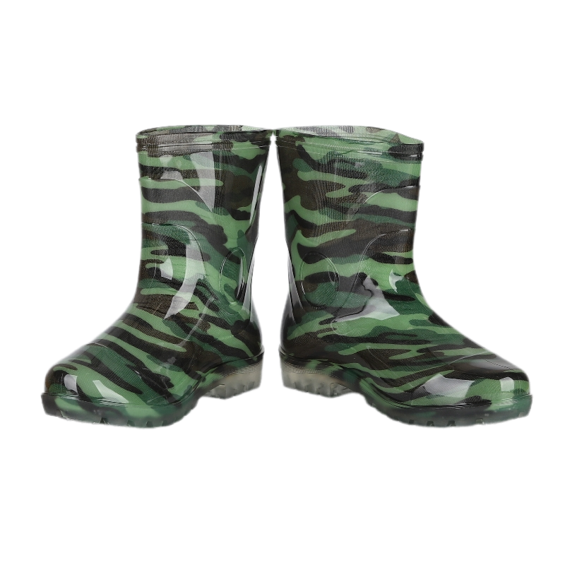 High Quality Pvc Shoe Rainproof Custom Rubber Boots with Lace Cheap Gumboots Protective Rain Boots