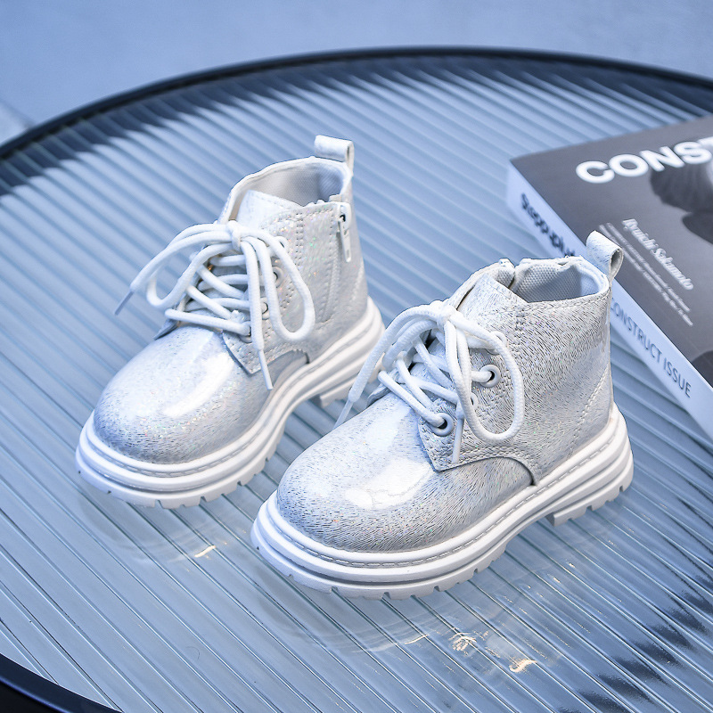 Patent Leather Kids Shoes Baby Boots Wholesale Fashion Designer Winter Boots Princess Style Ankle Children Shoes Girls boots