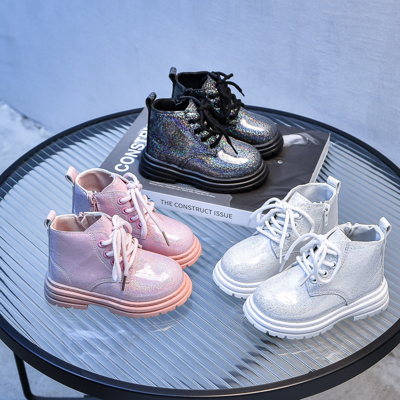 Patent Leather Kids Shoes Baby Boots Wholesale Fashion Designer Winter Boots Princess Style Ankle Children Shoes Girls boots