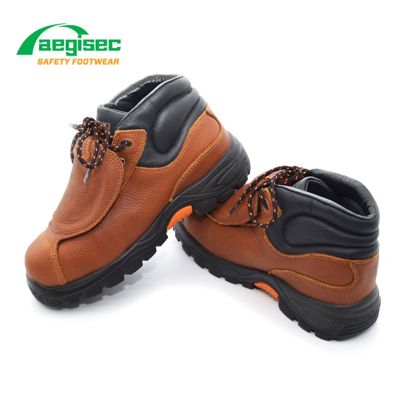 AEGISEC leather mining safety shoes composite toe metatarsal protection welding work boots