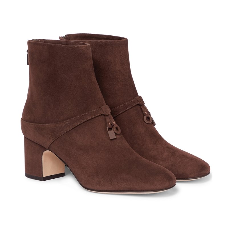 New fashion designer boots for ladies high heels shoes brown leather new styles winter women ankle boots