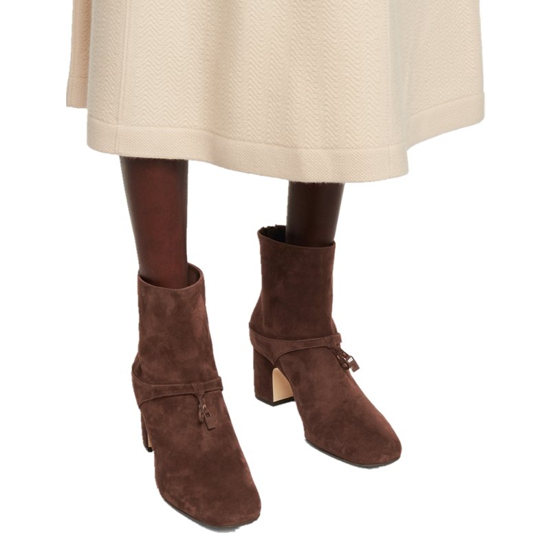 New fashion designer boots for ladies high heels shoes brown leather new styles winter women ankle boots