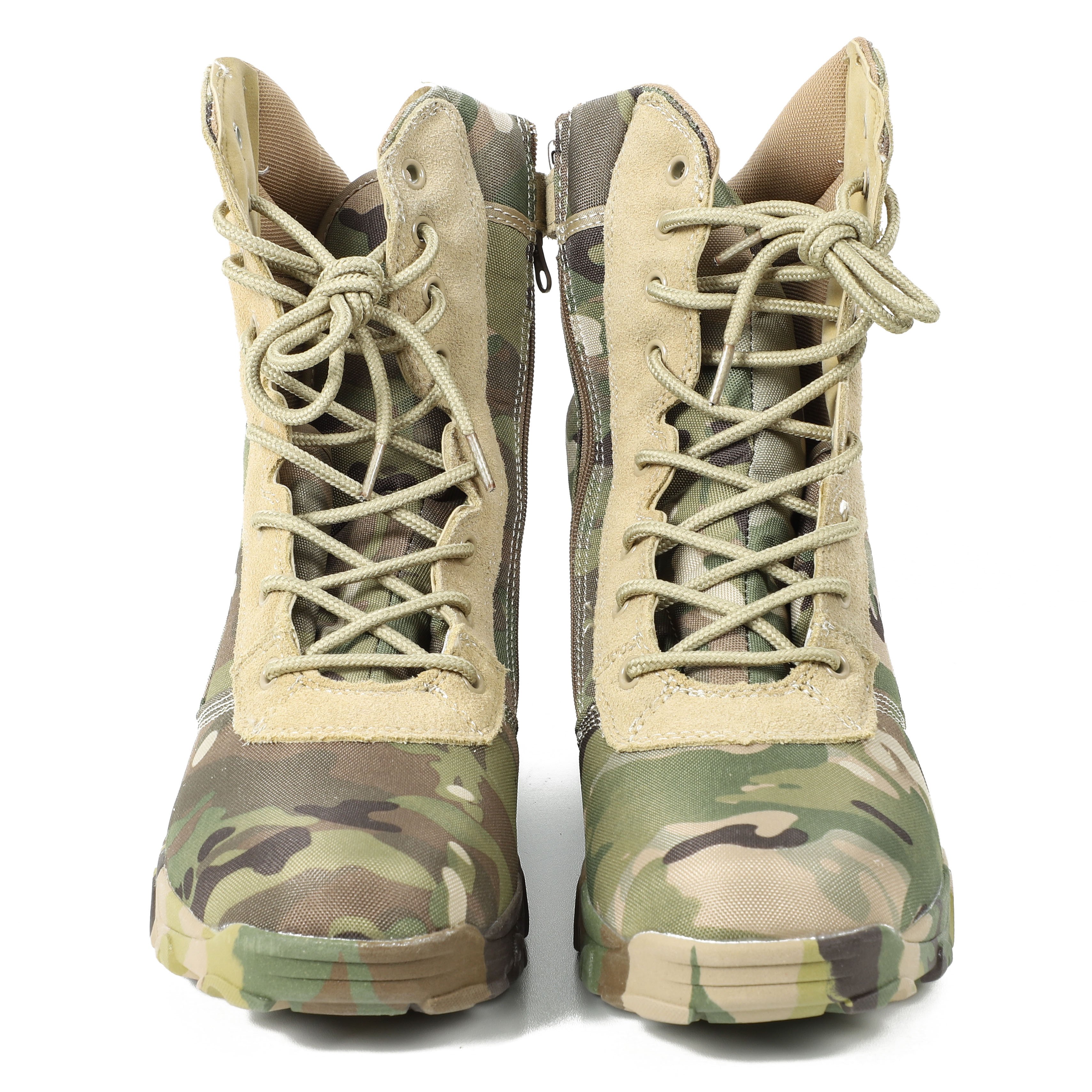 Wholesale Woodland Camouflage Rubber Outsole Outdoor Training Combat Tactical Security Boots