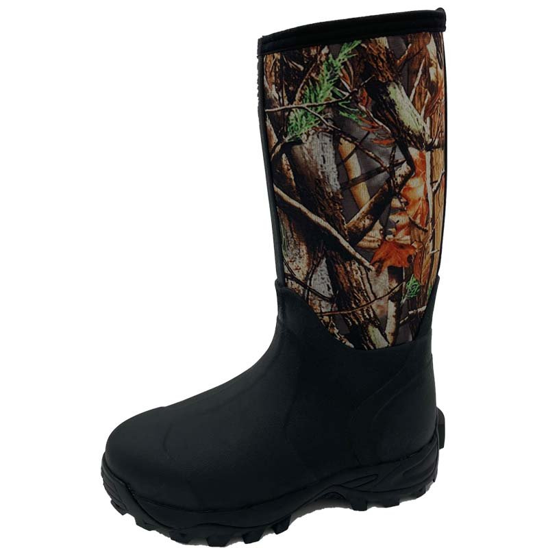 Customized Camo Rubber Boots Waterproof Muck Rain Boots Neoprene Outdoor Hunting boots
