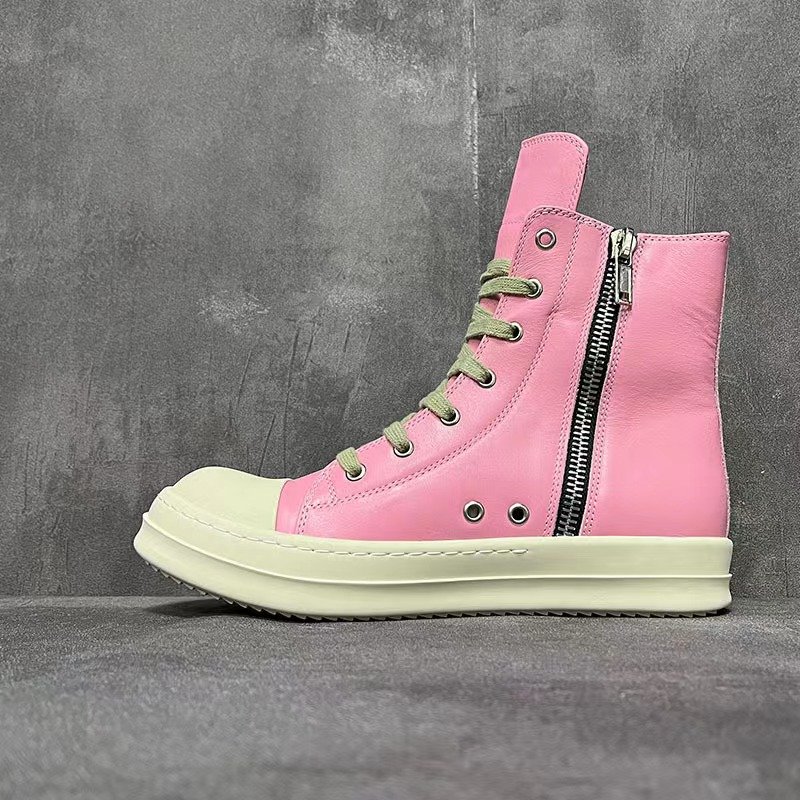Top quality black high top casual shoes women walking style shoes genuine leather other boots shoes men