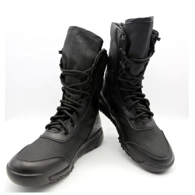 JINTENG Hot Couple combat CS Boots Tactical Outdoor Leather Waterproof Desert Work Safety Shoes Men's Combat Ankle Boots