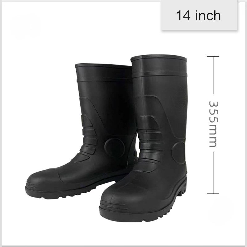 Rubber Wellington Rain Boots Steel Toe Safety PVC Custom Color Rain Shoes With CE certificate