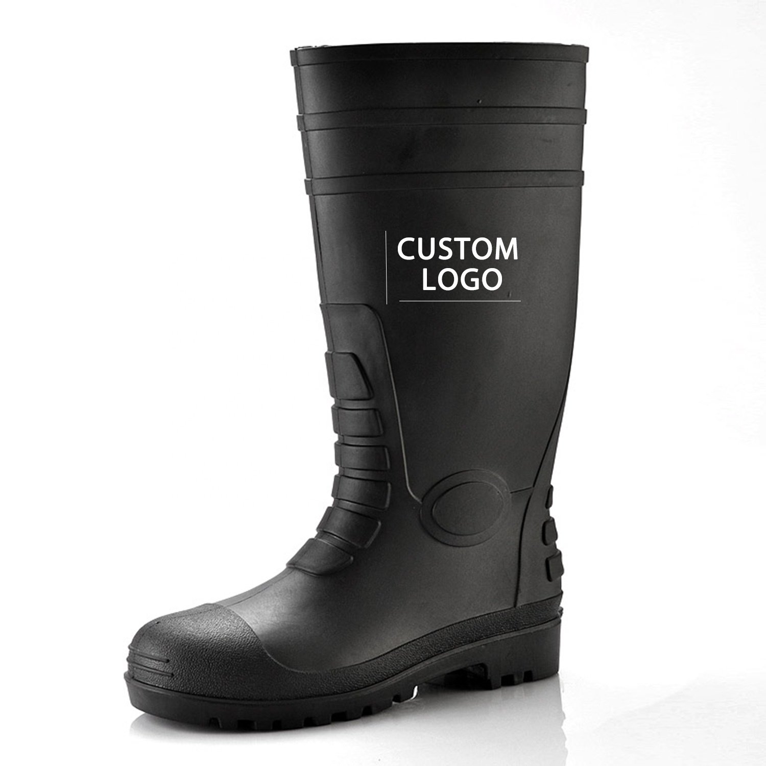 Rubber Wellington Rain Boots Steel Toe Safety PVC Custom Color Rain Shoes With CE certificate