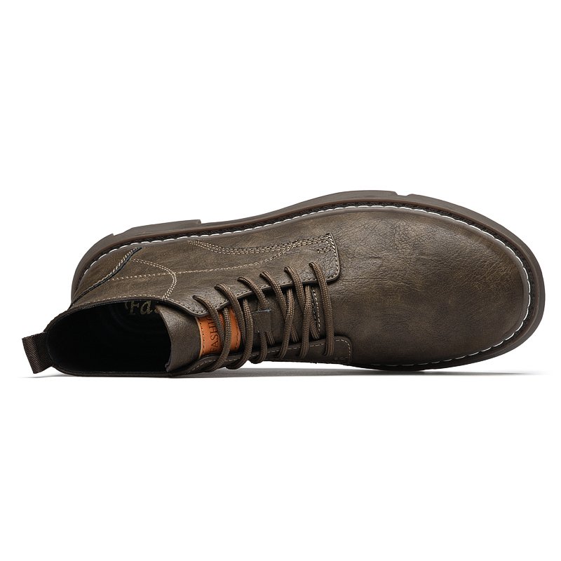 New high-top tooling leather boots Martin boots men's shoes men casual shoes