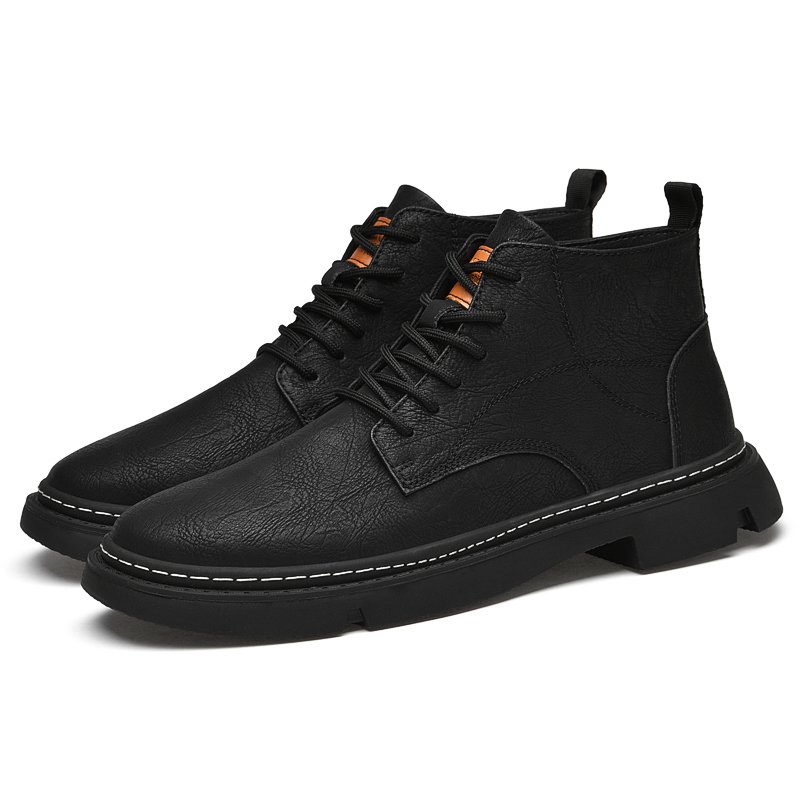 New high-top tooling leather boots Martin boots men's shoes men casual shoes