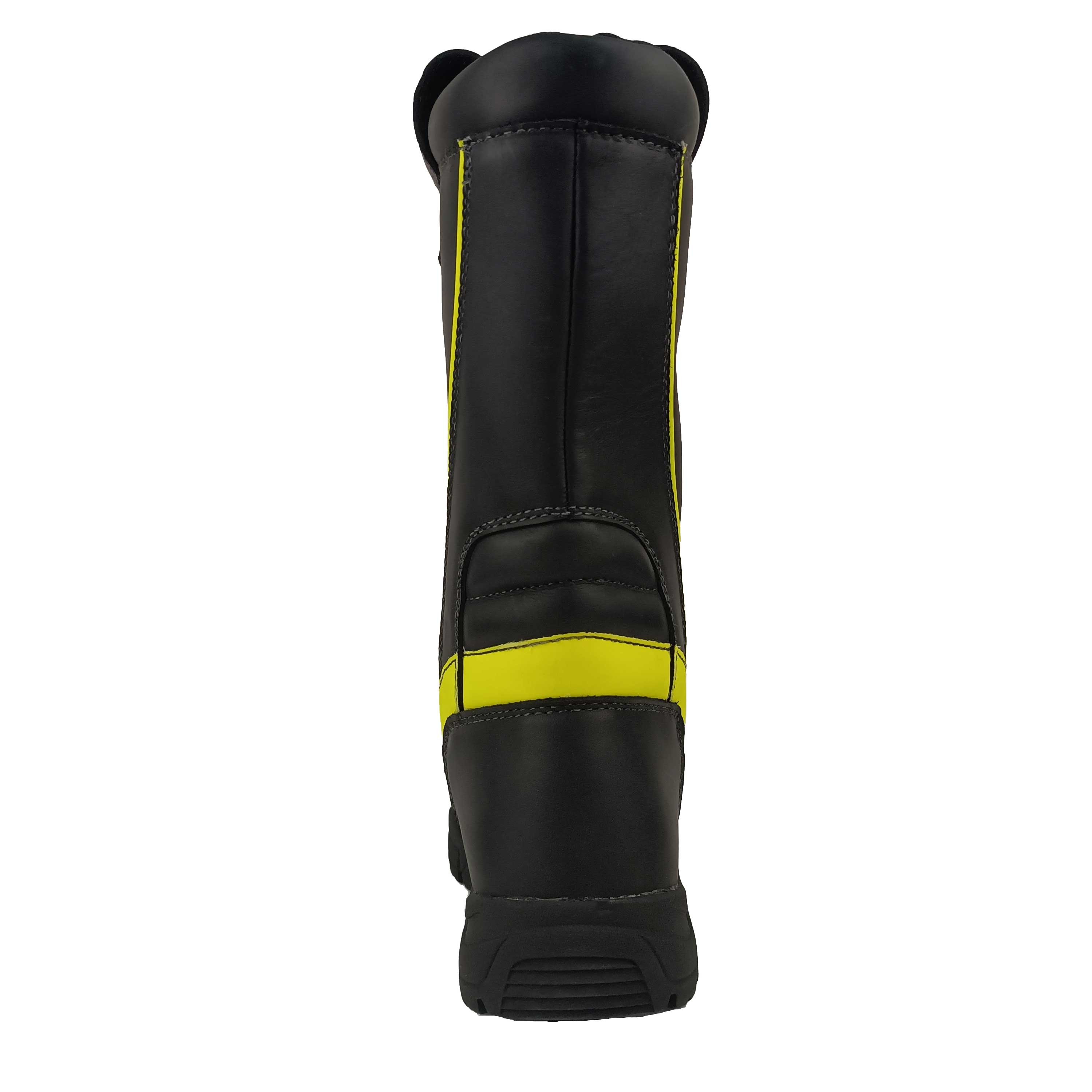 Genuine leather fire boots Flame retardant with Steel toe EH Slip Oil resistant outsole
