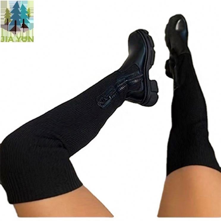 Winter Platform Super Knee Nightclub Party Boots High Boots Ladies Leather Thigh High Sexy