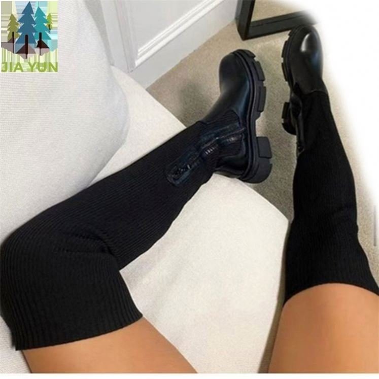 Winter Platform Super Knee Nightclub Party Boots High Boots Ladies Leather Thigh High Sexy