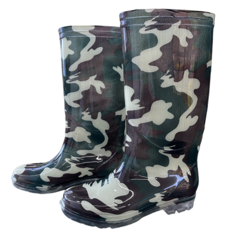 Camouflage men's high-tube rubber shoes labor insurance industrial and mining water non-slip rain boots